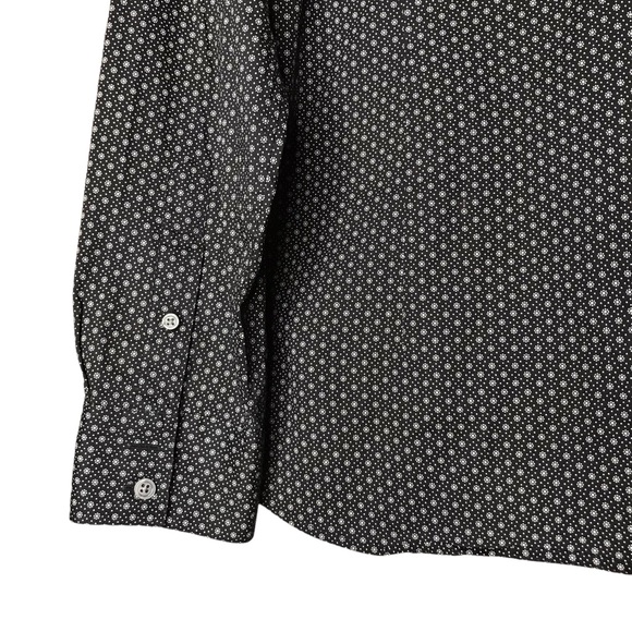 John Varvatos USA Cotton Button Up Long Sleeve Shirt Daisy Pattern Men’s Medium - Picture 11 of 12